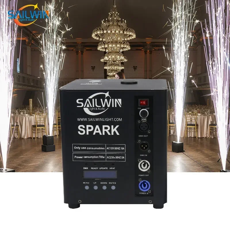 700W Stage Special Effects DMX Control Cold Spark Machine Fireworks Cold Pyro Machine For Wedding Part TV Shows Performance