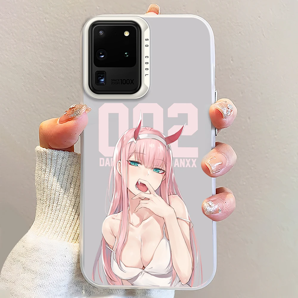 Anime D-DARLING in the FRANXX Laser Phone Case for Samsung S24 23 22 ULTRA A25 33 32 34 S PLUS IMD Shockproof Silicone Coque