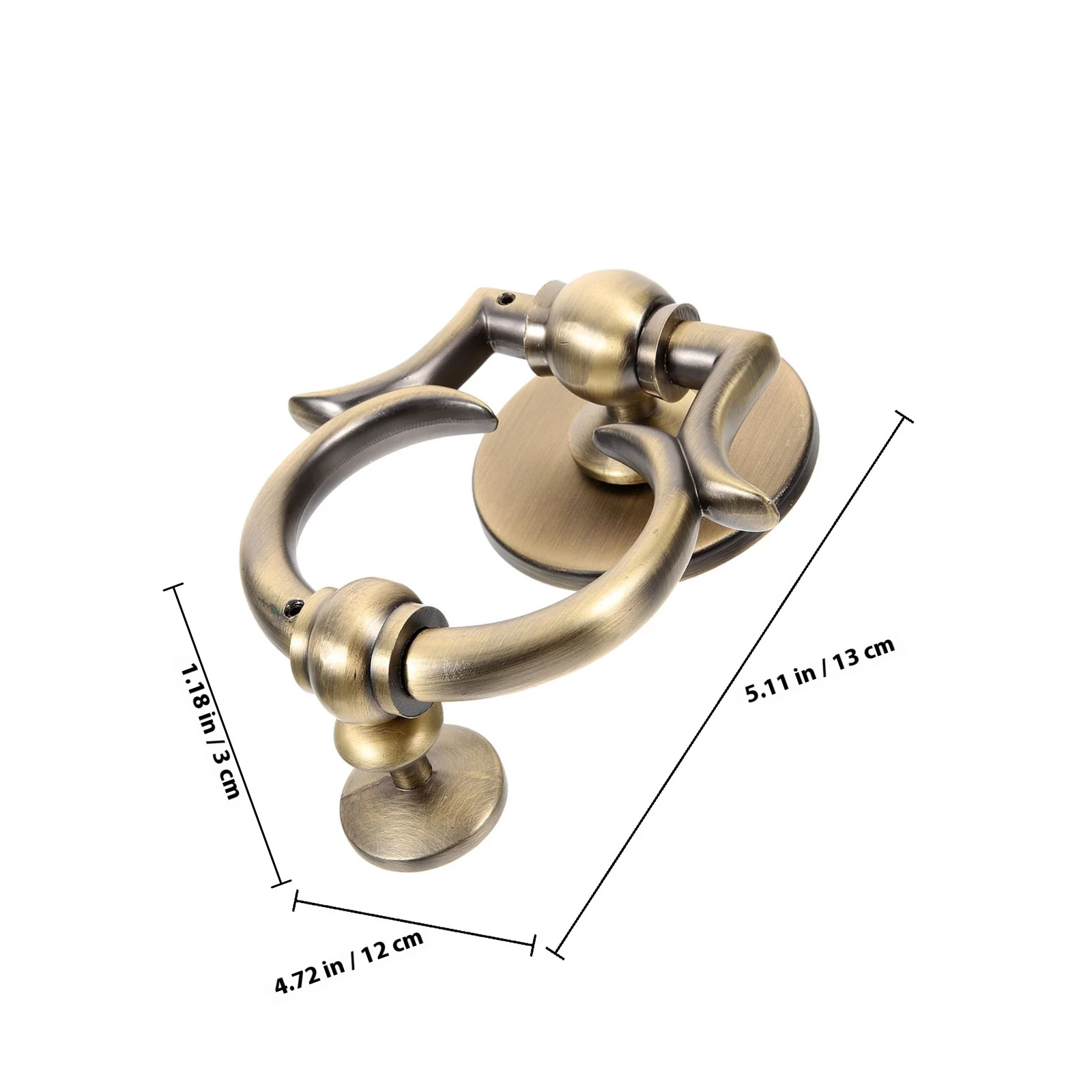 مطرقة باب من سبائك الزنك بديلة متينة للباب الأمامي المفرد مطرقة أمان كلاسيكية لتزيين المنزل