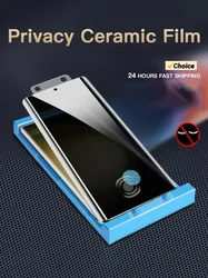 Privacy Ceramic Film With Installation Tool For Samsung Galaxy S24 S23 S22 S21 Ultra Plus Anti-Peep Screen Protector