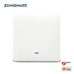 Zemismart EU Zigbee 20A Water Heater Boiler Switch Push Button Electric Light Switch High Power Work with Tuya Alexa Google