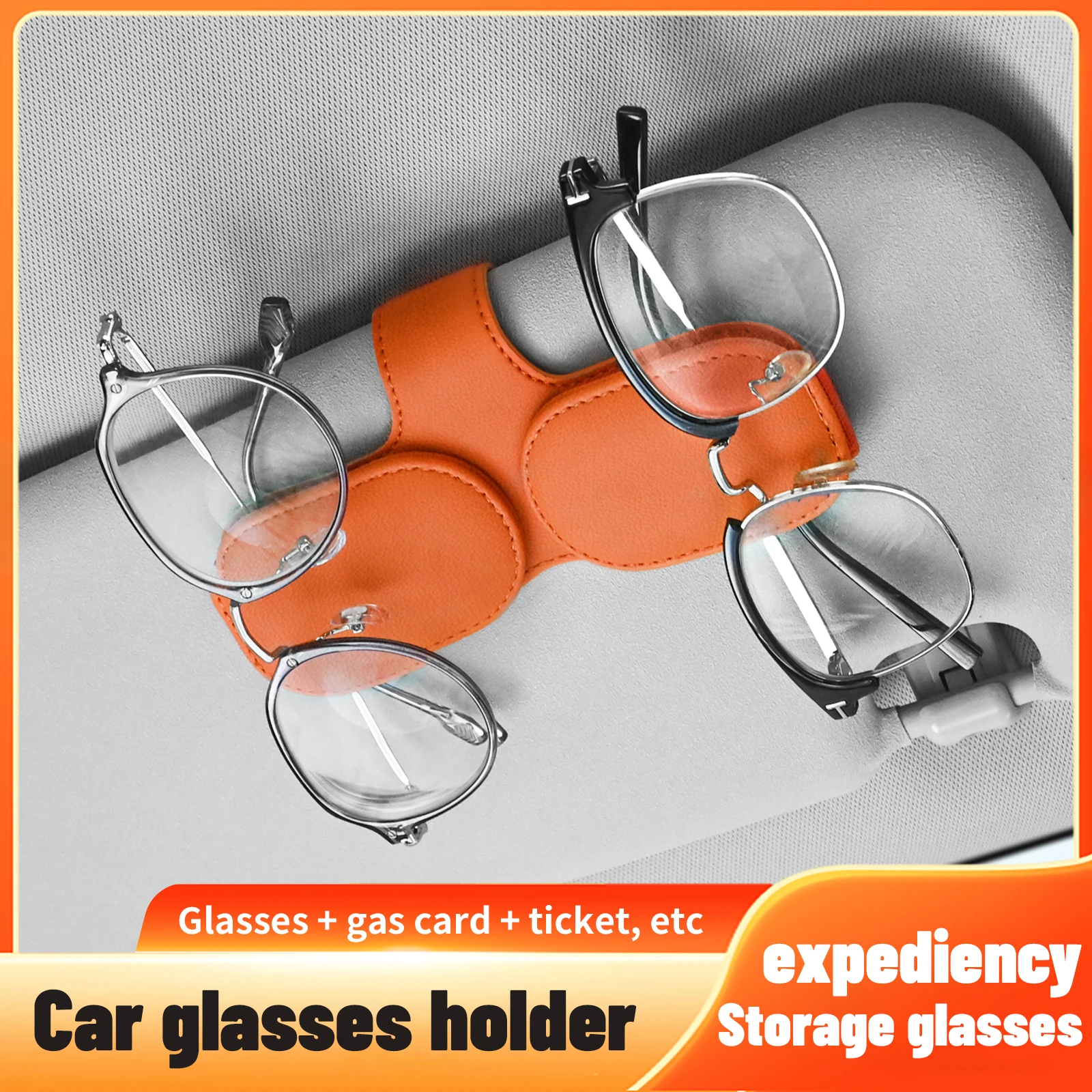 Car Glasses Clip Multi functional Car Sunglasses Double Clip Ticket Clip Bracket Car Sunglasses Storage Box Card Clip