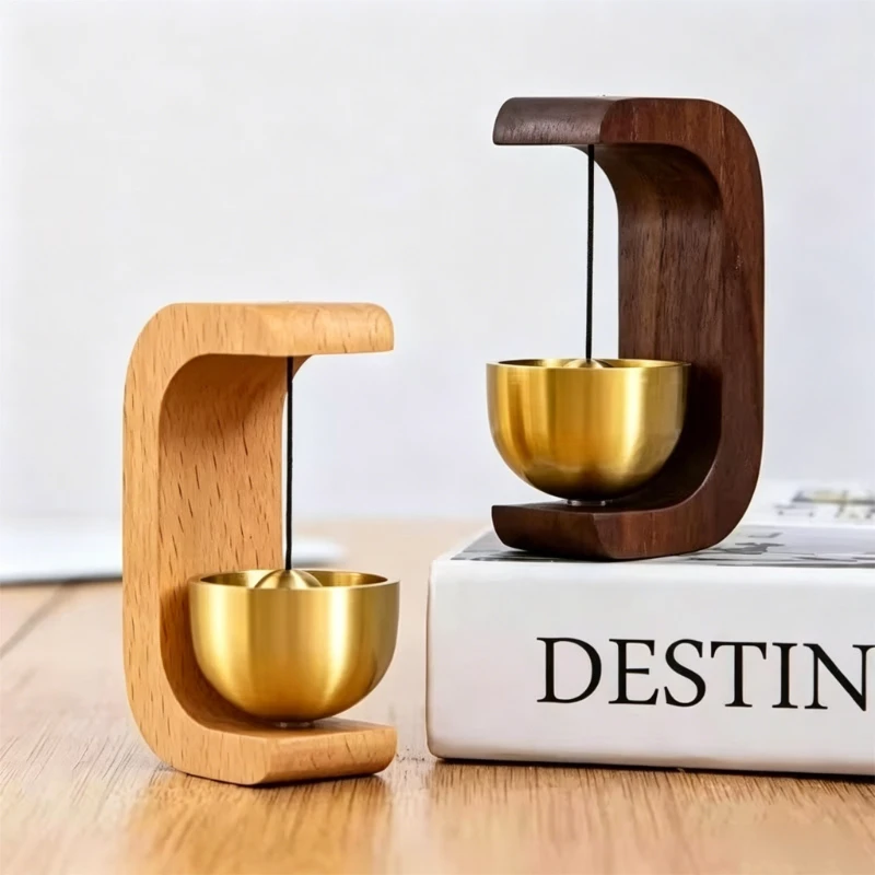 Dopamine Wind-bell Magnetic Inhalation Home Wind-bell Beech Car Into The Door To Remind The Bell Copper Bell Walnut Copper Gift