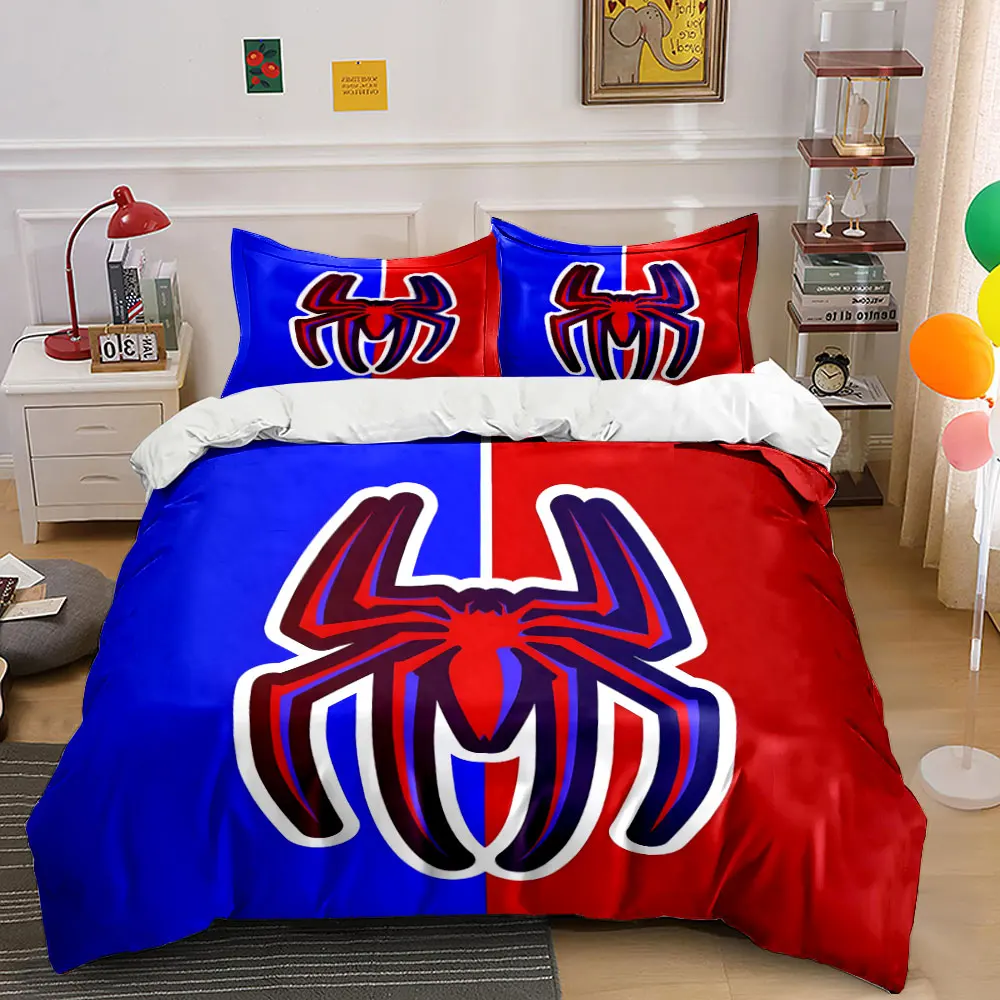 

"Spider Logo Decor Set" Multiple sizes kid's and adults' bedroom Exquisite 3PC bedding set, gift
