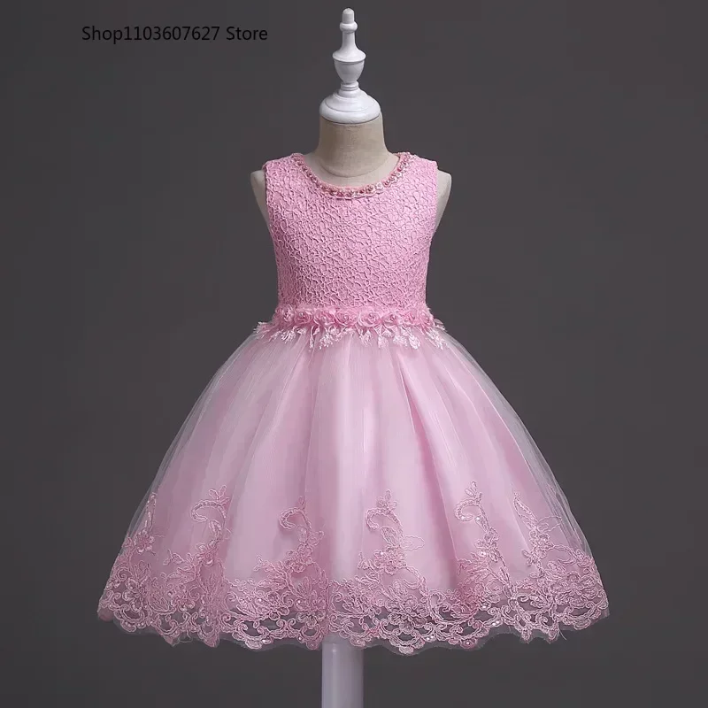 Baby Kids Young Girls Elegant Lilac Evening Prom Dresses Years Child Flower Wedding Birthday Party Costume Eid Clothes