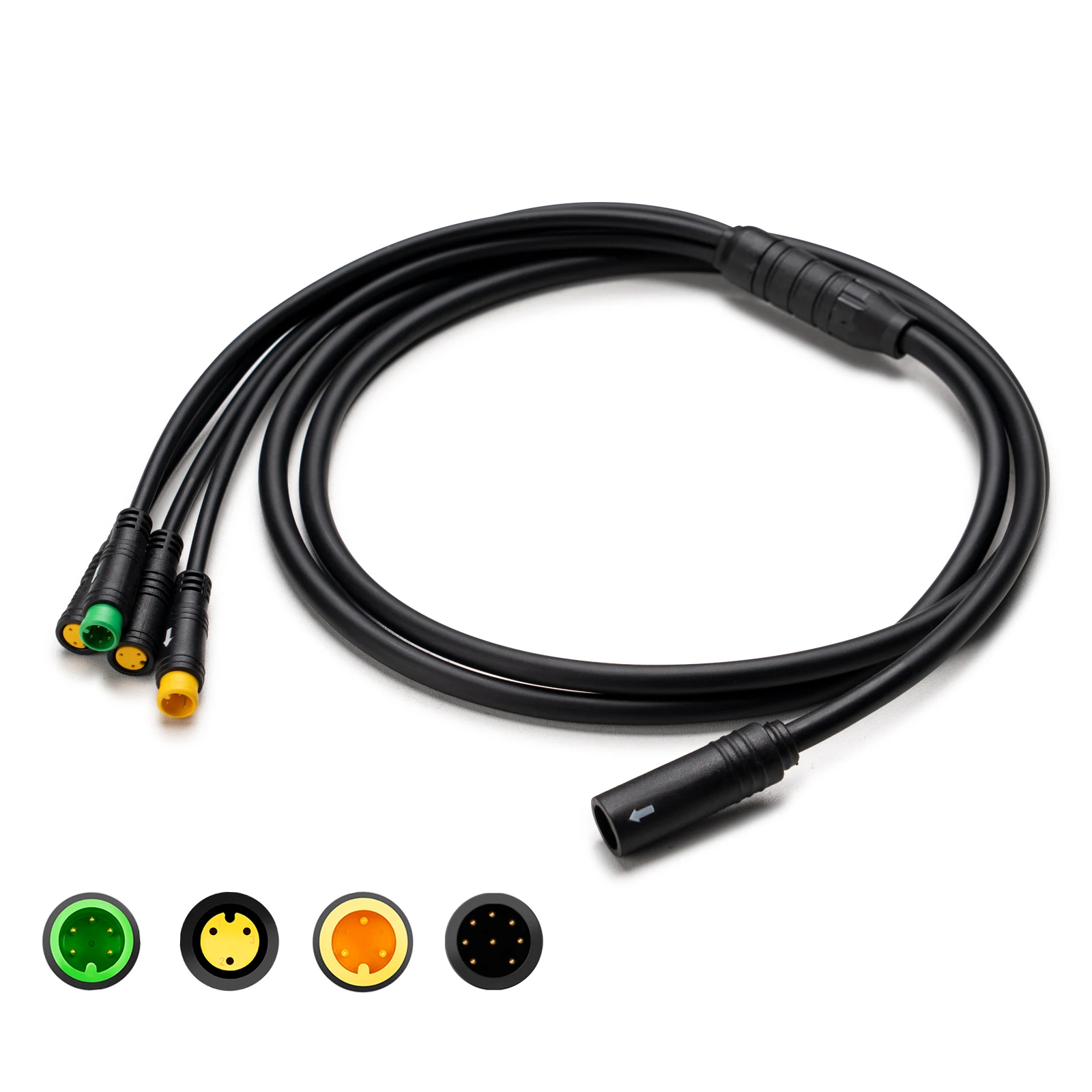 Impermeável EB-Bus Cable Chicote para Bafang BBS BBS01 BBS02 BBSHD, Mid Motor Display, alavanca de freio, conector do acelerador do polegar, 1T4