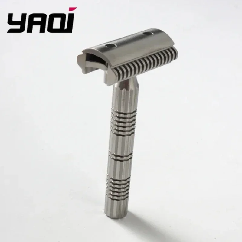 YAQI Raw Color Version Bohemia 316 Stainless Steel Adjustable Baseplate Men Safety Beard Razor - Classic Shaving Tool