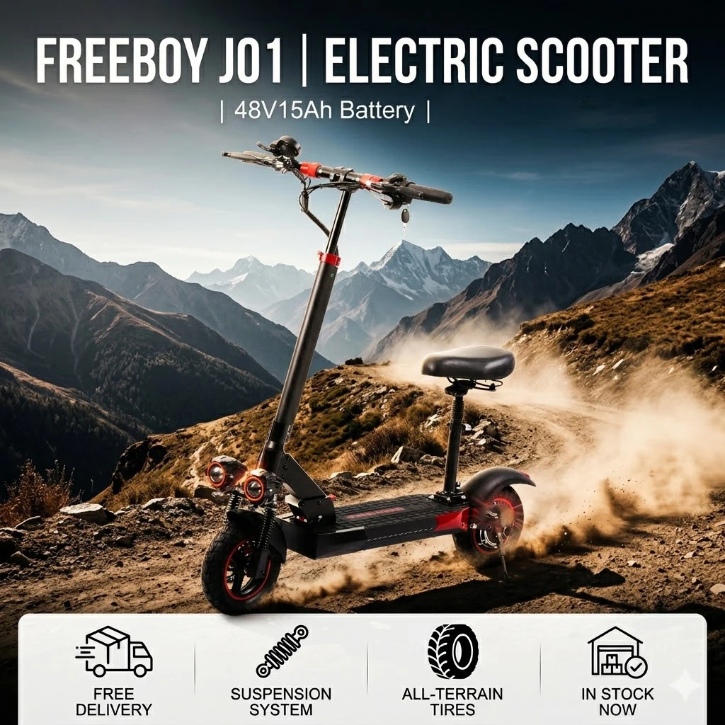 FREEBOY J01 Electric Scooter for Adults 48V15Ah Battery Dual