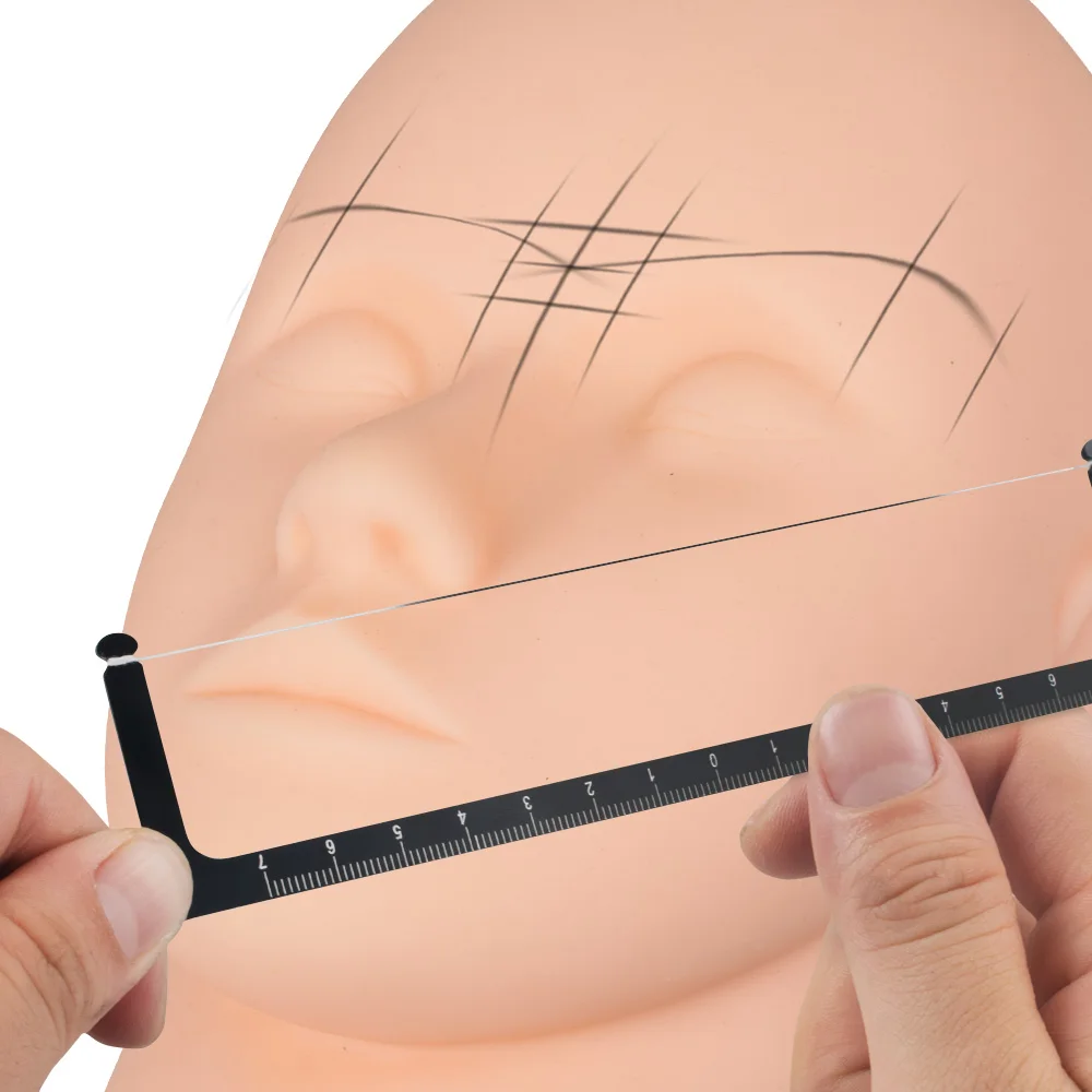 Tattoo Eyebrow Design Ruler Set for Symmetrical Brow Mapping Embroidery Marker Balance Tool for Eyebrow Positioning Drawing