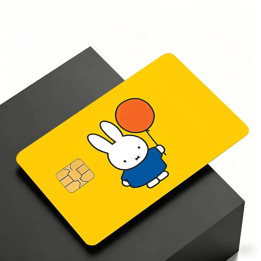 Niedliche M-Miffy Kreditkarten-Skin-Cover-Aufkleber 4 Stück Folien Bus-Pass Vorderseiten-Dekoration Bank-Debit-Karten Wasserdicht – Detail 18