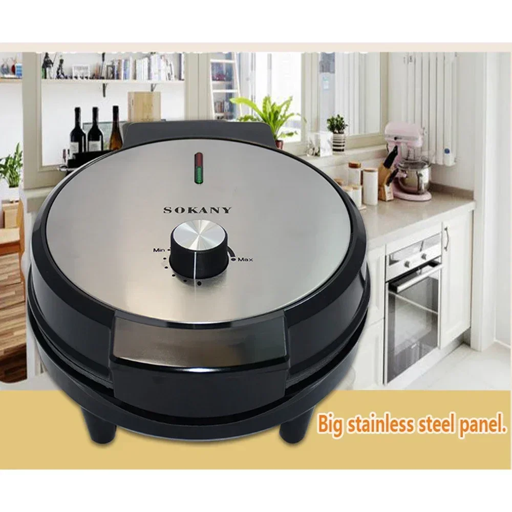 Европейская элитная вафельница с регулируемым контролем температуры, антипригарным подносом и сенсорной ручкой, домашняя кухонная машина для приготовления завтрака