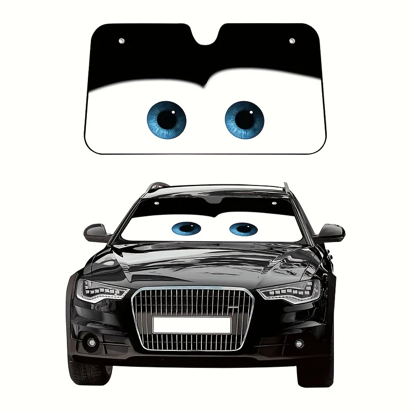 

Cartoon Window Foils 4 Colors Eye Pixar Heated Windshield Sunshade Car Front Window Visor Car Solar Protect Car Sunshade Curtain