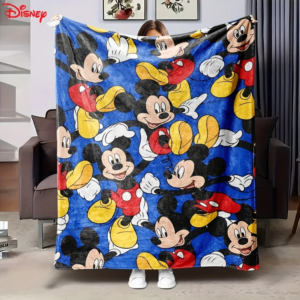 

1PC Disney Mickey Mouse Fleece Blanket ,Multifunctional blanket suitable for home, outdoor, travel, camping, nap cover blanket.
