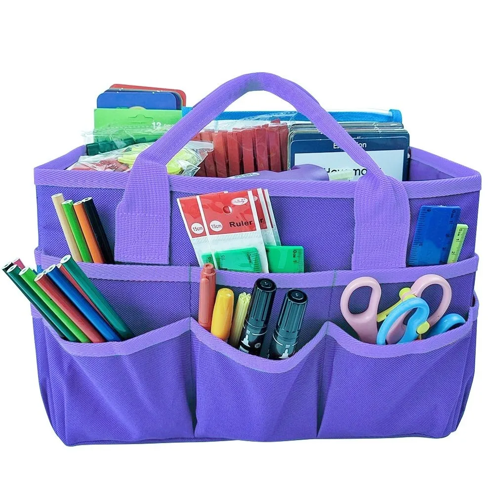 5 Colors Multifunctional Partition Storage Bag Large Capacity Oxford Teacher Portable Bag Organizer Durable