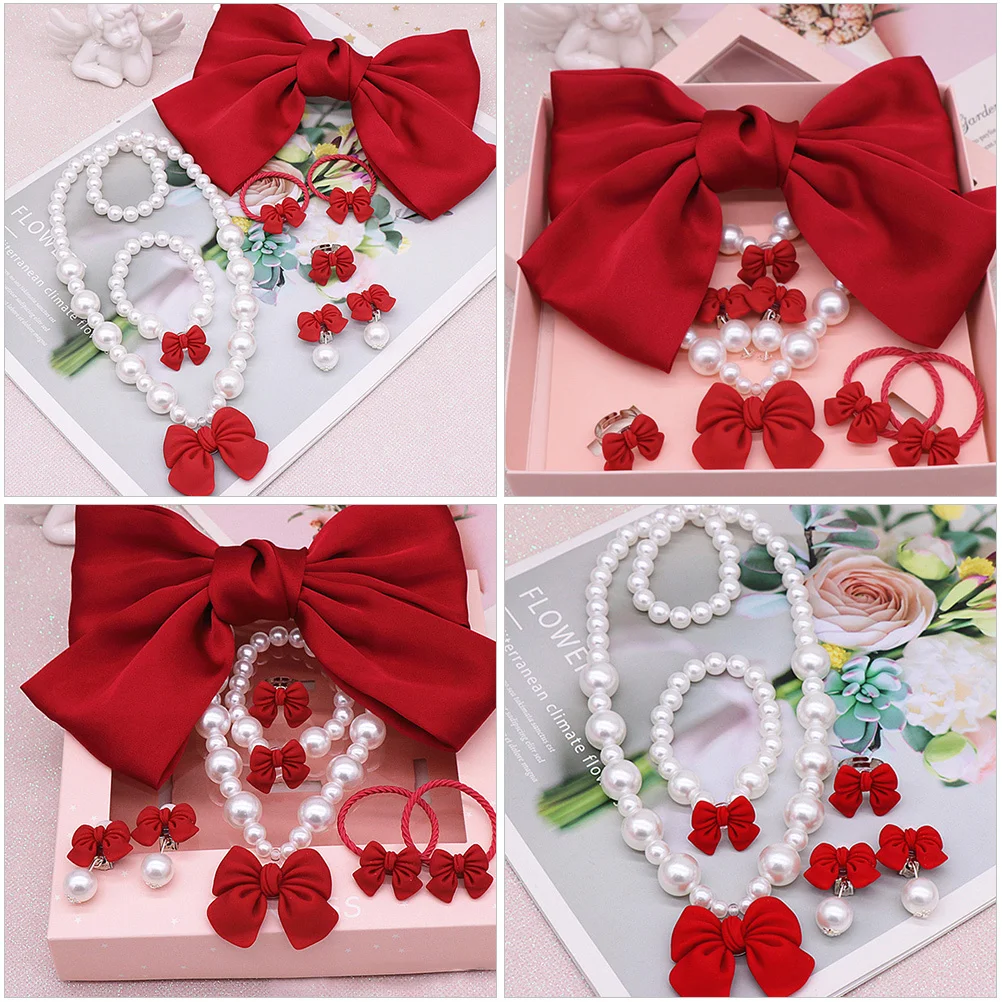 

Kids Jewelry Set Hair Clip Necklace Bracelet Earring For Girls Favor Accessories Decoration Kit