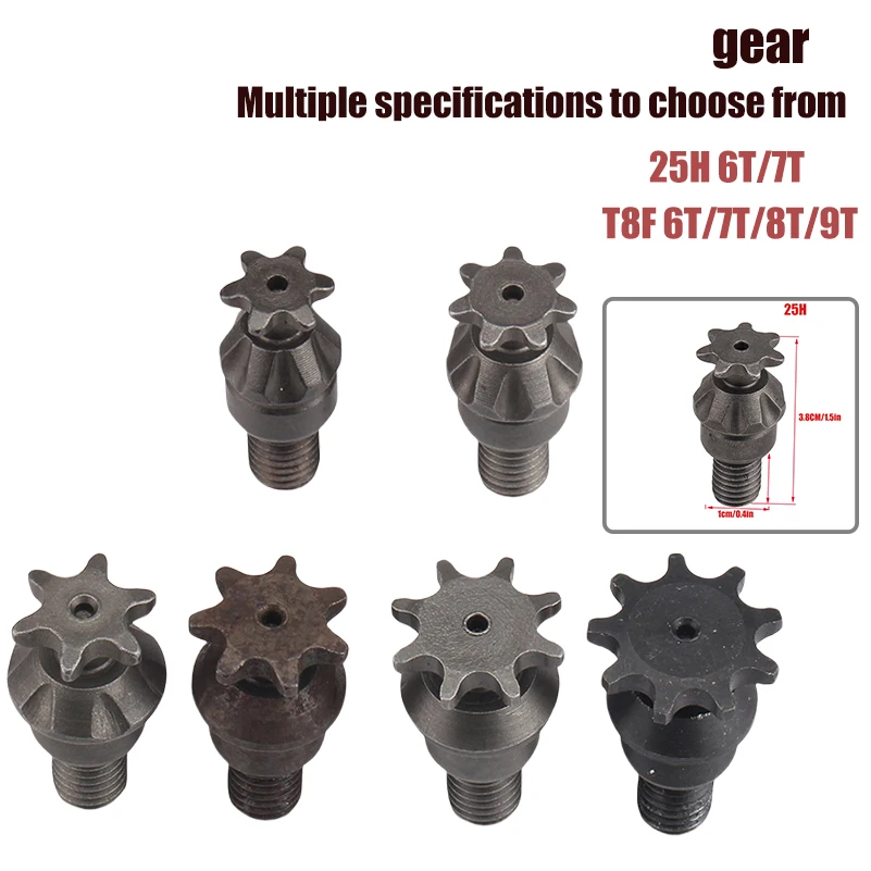 Gute qualität T8F 25H 6T/7T/8T/9T Kupplung Trommel Getriebe vorne Kettenrad für 2 Takt 47cc 49cc Pocket Bike Mini Moto Kinder ATV