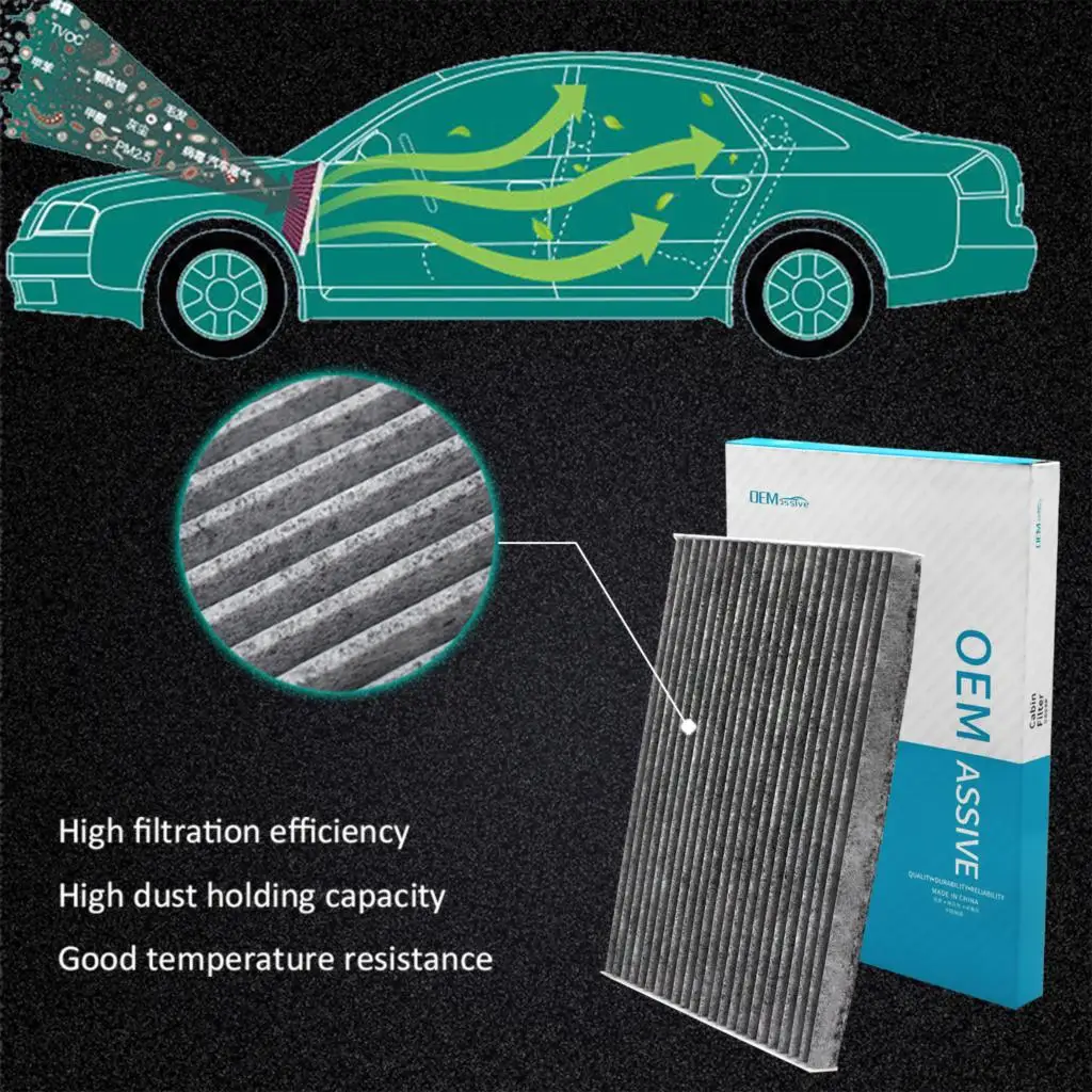 Car Pollen Cabin Air Conditioning Filter Activated Carbon 27277-EN000 For Nissan Dualis Qashqai J10 X-Trail T31 2011 2012 2013