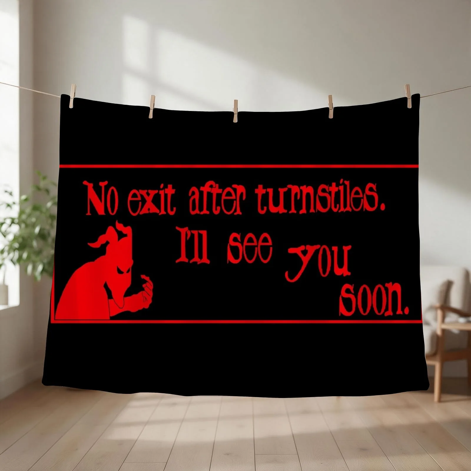 Final destination 3 (rollercoaster ride sign) (YOU MAY NEVER RETURN!) Throw Blanket