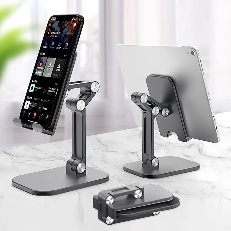 

3-section Foldable Desktops Mobile Phone Stand For IPad IPhone Smartphone Support Tablet Desk Cell Phone Portable Holder Bracket