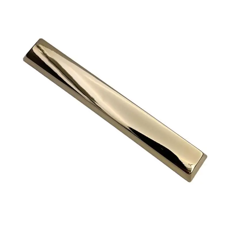 R53C Zinc Alloy Spacebar Keycap Gold/Silver Finish High Durability Metal Keycaps