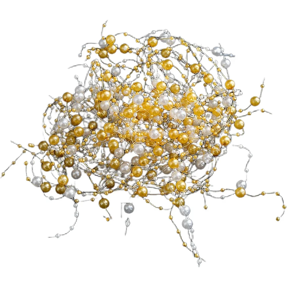 

Christmas Tree Beaded Decoration Plastic Garland for DIY Wreath Home Decor 2 Meter Length Elegant European Design