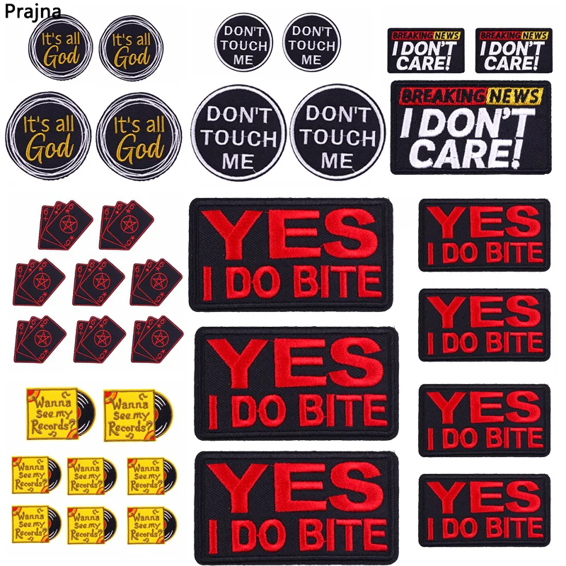 10PCS Brief Slogan Stickerei Patch Cartoon Punk Brief Patch Eisen Auf Patches Für Kleidung thermoadhäsive Patches Für Kleidung