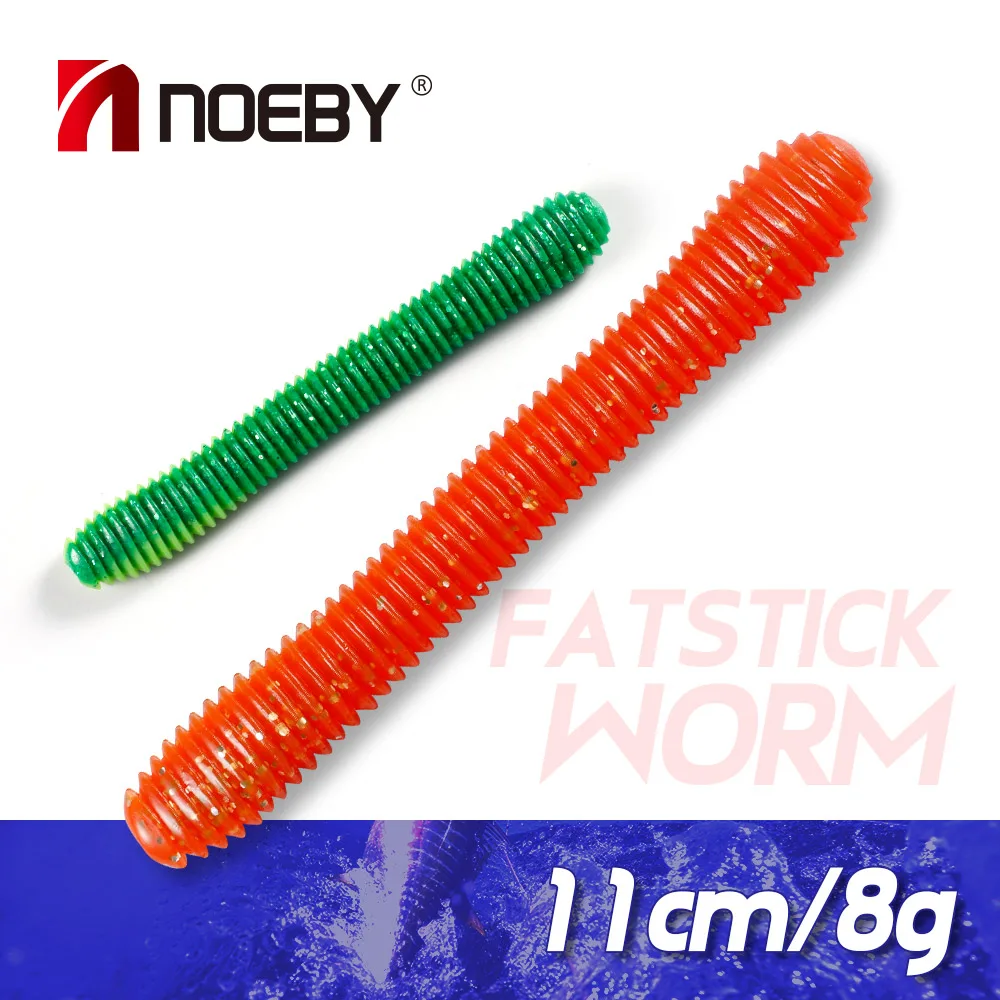 

Noeby Stick Worm 110mm 8g Wobblers Finesse Soft Bait Ned Rig Wacky Rig Bass Pike Perch Silicone Soft Spinning Fishing Lures