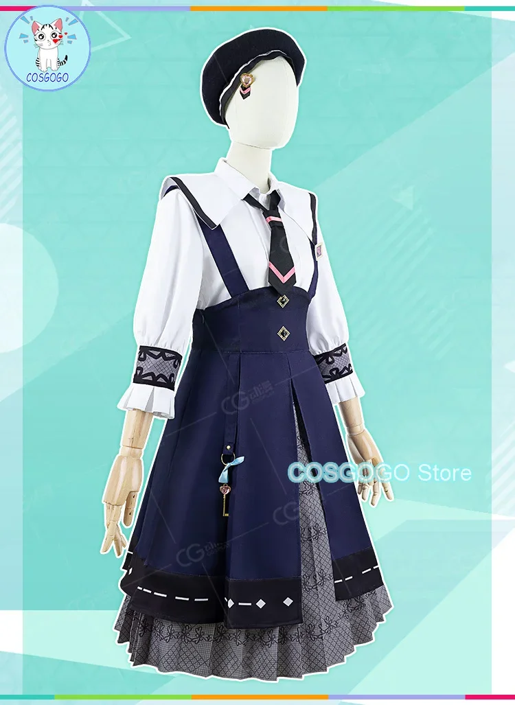 COSGOGO Gioco PJSK Hinomori Shizuku/Hanasato Minori Costume Cosplay Abiti di Halloween Abbigliamento donna