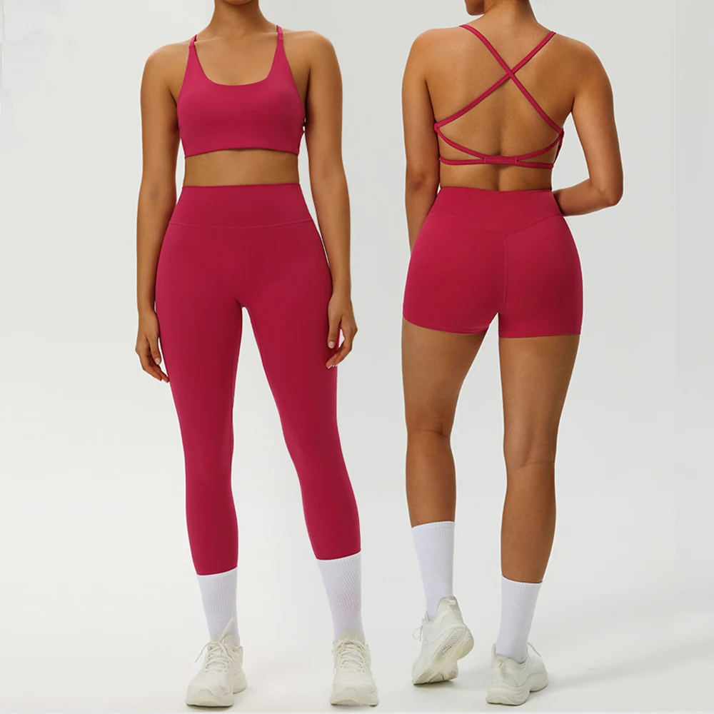 

Fitness Set Women's Leggings For Yoga Set Quick Drying Exercise Meibei Fitness Push Up Outdoor Recreation Tight Pants Sportswear