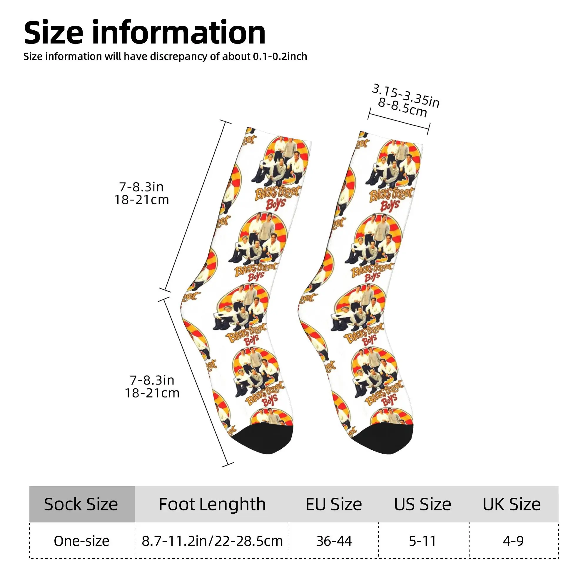 BSB Backstreet Boys Band Socks جوارب الربيع الرجعية الرجال الجوارب الناعمة تصميم الجري عدم الانزلاق الجوارب