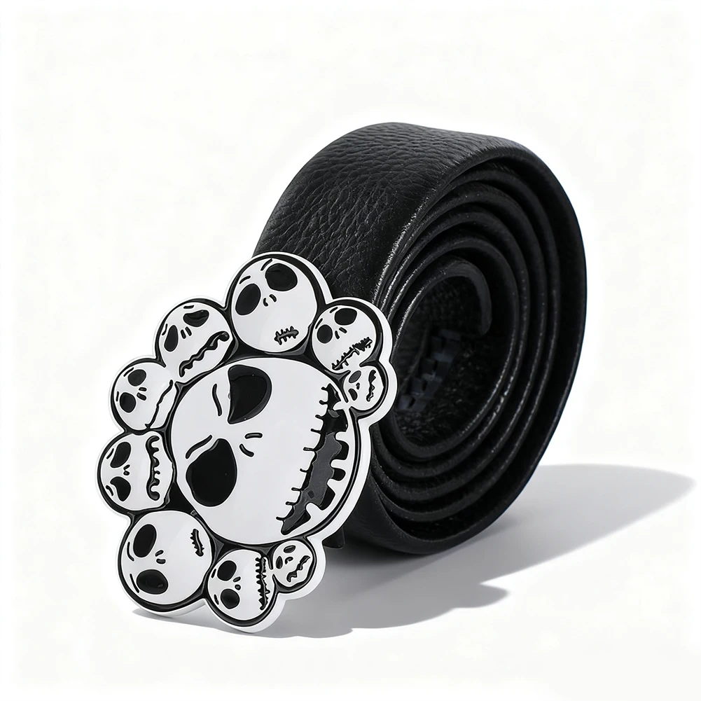القوطية نمط الجمجمة تصميم حزام مشبك للنساء DIY حزام الملحقات فاسق الشارع الرجال الجينز مكونات المشبك