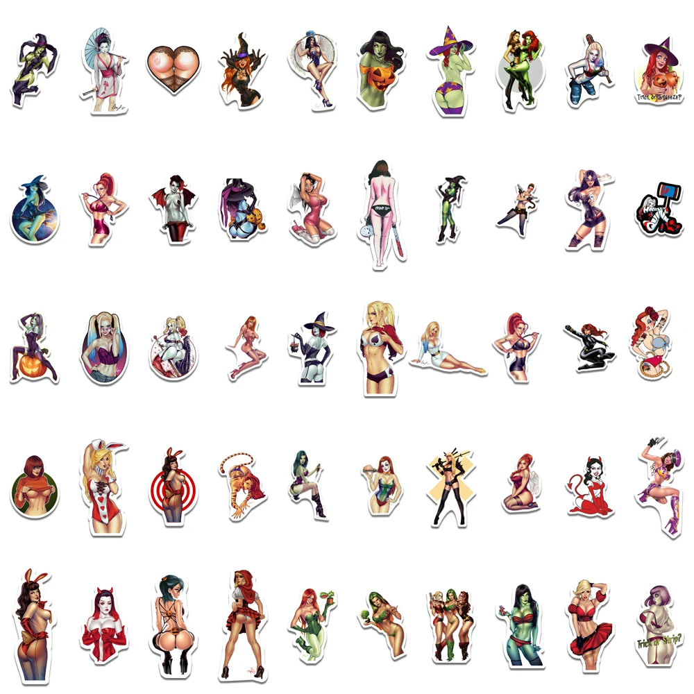 10/30/50/100PCS Anime Hentai Sexy Waifu Stickers for Phone Suitcase Luggage Car Water Bottle Waterproof Pinup Bunny Girl Sticker