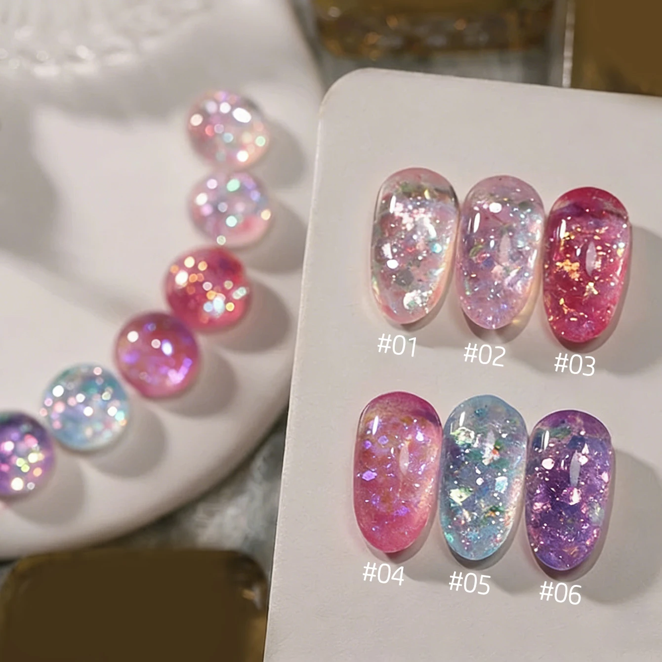 

MIANEL 10ML Fluttering Heart Nail Gel 2026 Spring/Summer New Arrival White-Flattering & Versatile Sparkly Glitter Diamond Gel