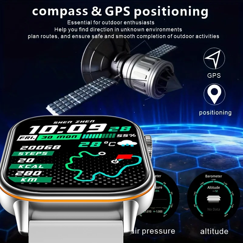 NEW For Xiaomi GPS Lady Smart Watch Womenes 420mAh Battery Fitness Tracker Compass Bluetooth Call Waterproof smartwatch For Men