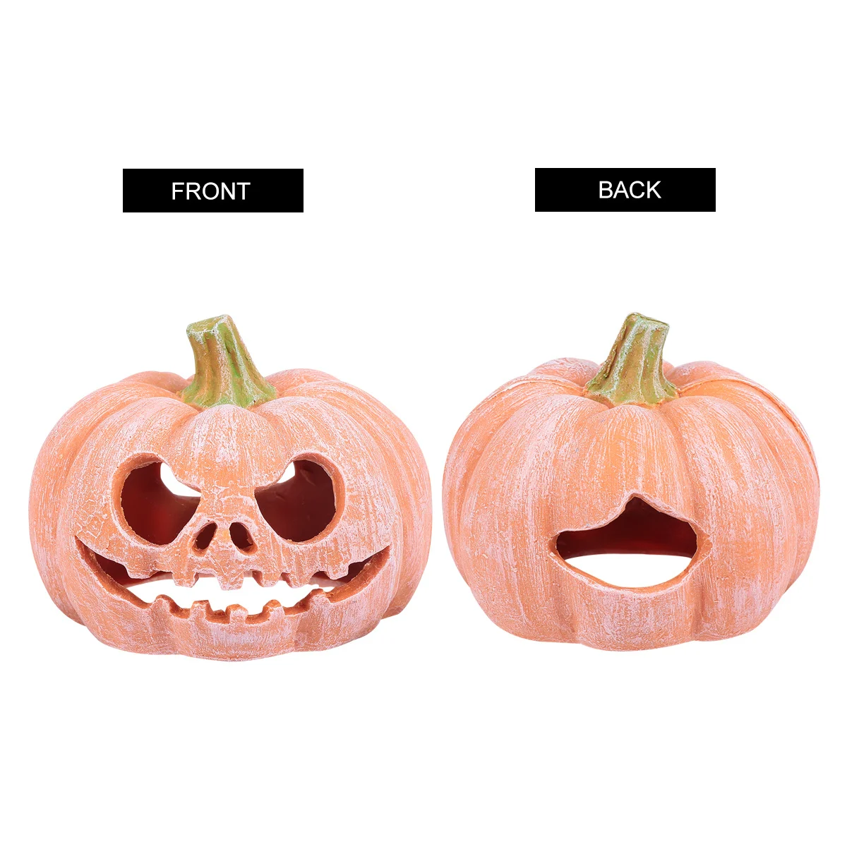 قسط اليقطين نمط الراتنج الزواحف مخبأ ديكور حديقة واقعية سهلة الاستخدام الزواحف إخفاء عش للسحالي الثعابين