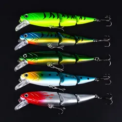 Señuelo Duro Multisección Crankbait Minnow – Ojos 3D para Lubina y Carpa
