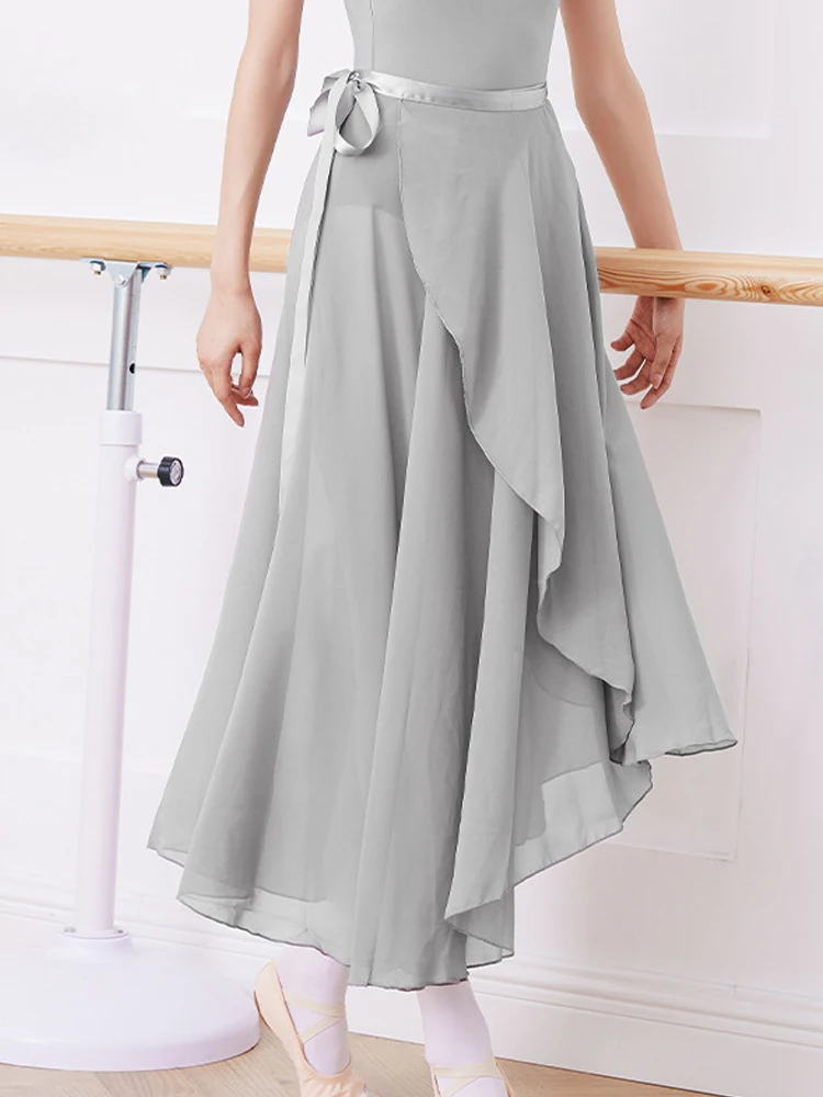 Adult Chiffon Ballet Dance Tutu Skirt Women Girls Gymnastics Wrap Skirt Training Ballet Skirts юбка Ballet Dancing Faldas