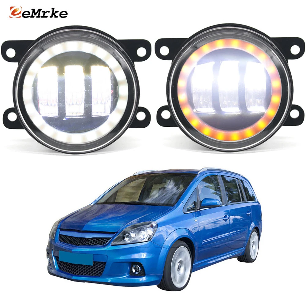 

LED Fog Lights PTF 30W Lens for Opel Zafira B OPC Vauxhall Zafira VXR 2005-2011 Car Turn Signal Lamp White +Yellow Angel Eye DRL