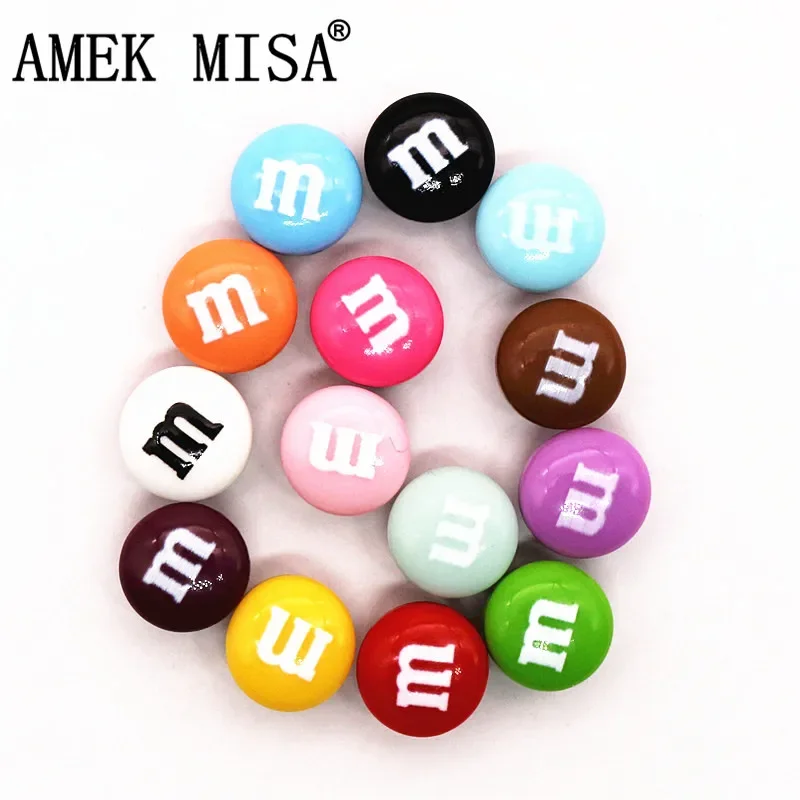 1pcs Simulation Candy Resin Shoe Charms Decoration Rainbow Chocolate M Bean Shoes Buckle Accessories Fit Kids Party X-mas Gifts