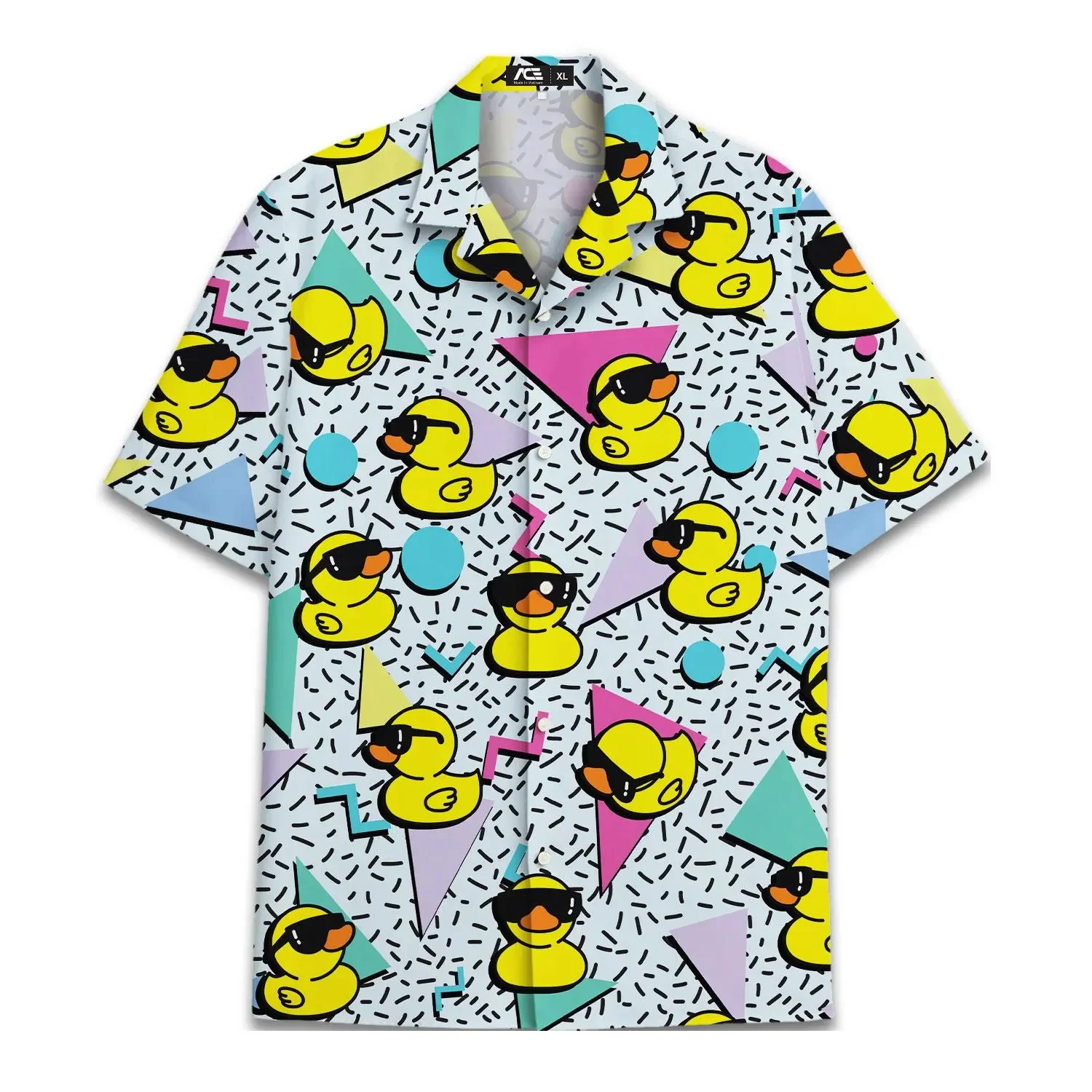 Retro 80s Pop Art Hawaiian Shirt 2025 Neon Cassette Skateboard