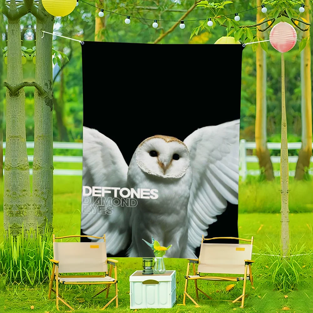 flag High End Quality Living Room Home Banner Printing Artistic Atmosphere Style Camping American Metal D-Deftones Band