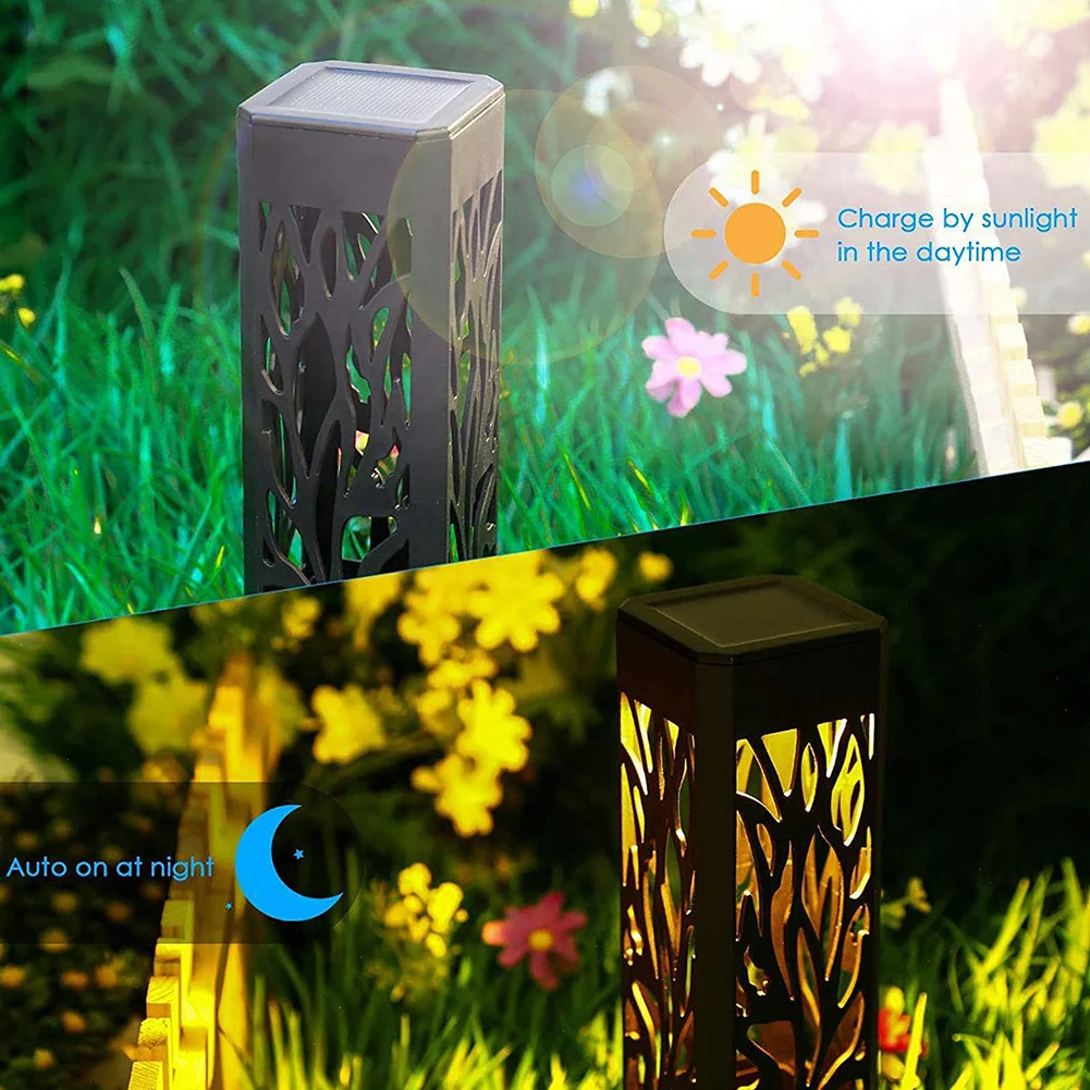 Outdoor Garden Solar Lights Auto On/Off Garden Decorative Solar Lights Lawn Stakes Light Lamp IP65 Waterproof Warm/White LED