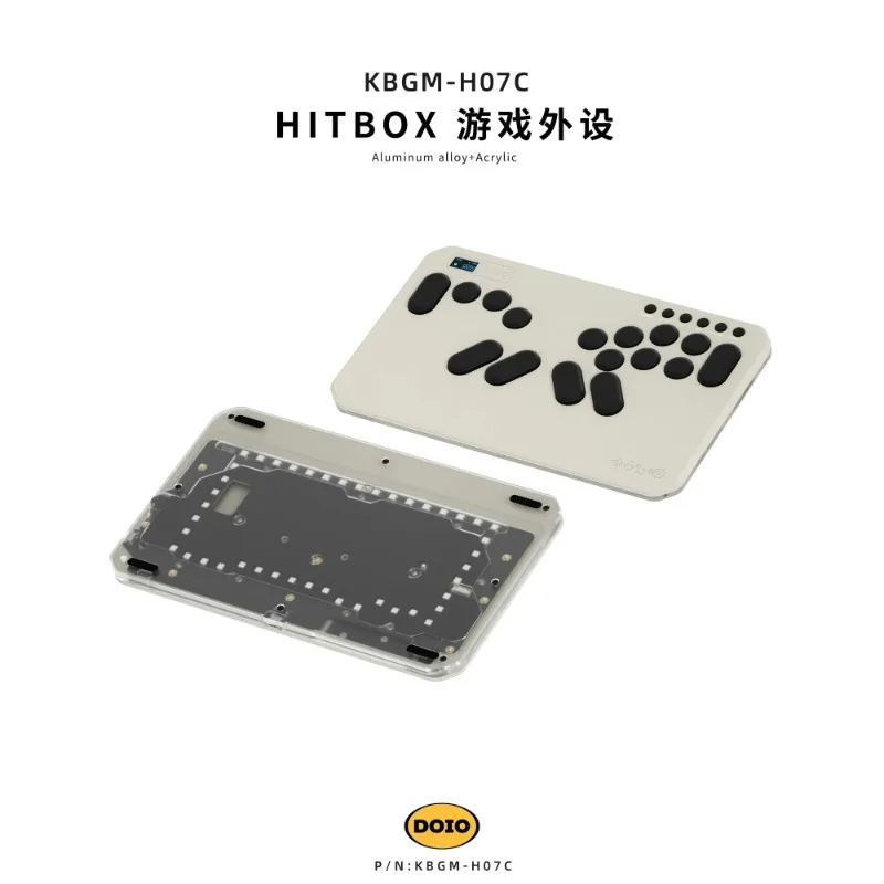 DOIO HITBOX KBGM-H07C Mini Keyboard Aluminum Alloy PBT Ergonomics Game Peripheral Custom Keypad Supports PS4 PS5 Switch PC Steam