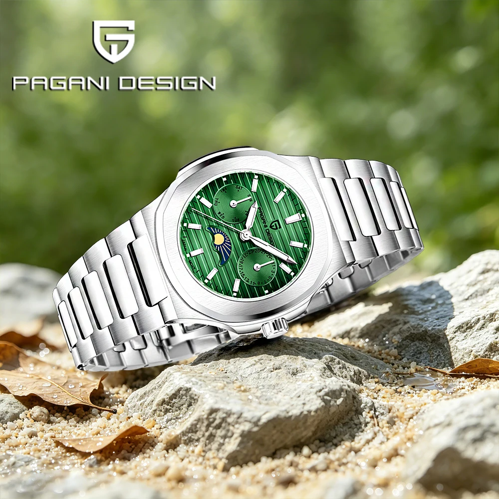 

2026Pagani design Top Casual Fashion Moon Phase Ladies Quartz Watches VX3HA Luxury Sapphire Calendar Week Ladies Watches elegant