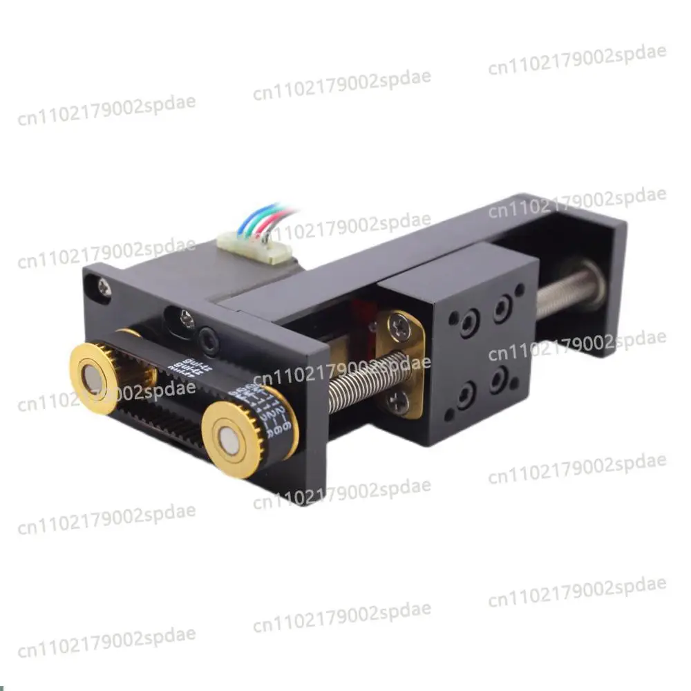 50~300mm Stroke Mini Synchronous Pulley Linear Module Trapezoidal Screw Slide Table Nema11 Motor Line Rail 1-12mm Pitch Driver