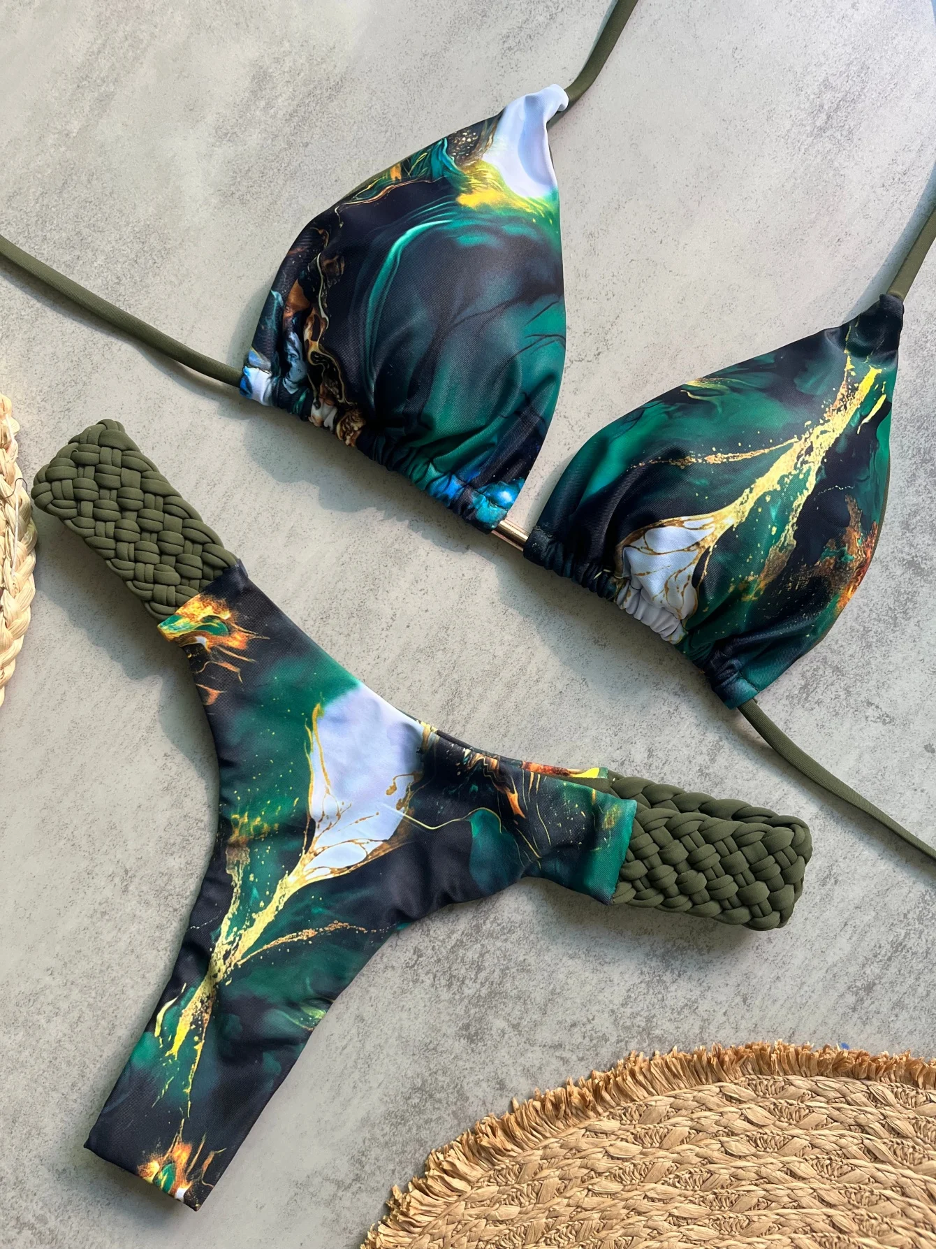 

Micro Bikini Push Up Women Swimsuits 2026 Sexy Swimwear Brazilian Bikini Set Halter Biquini Swim Suits Print Beachwear Female
