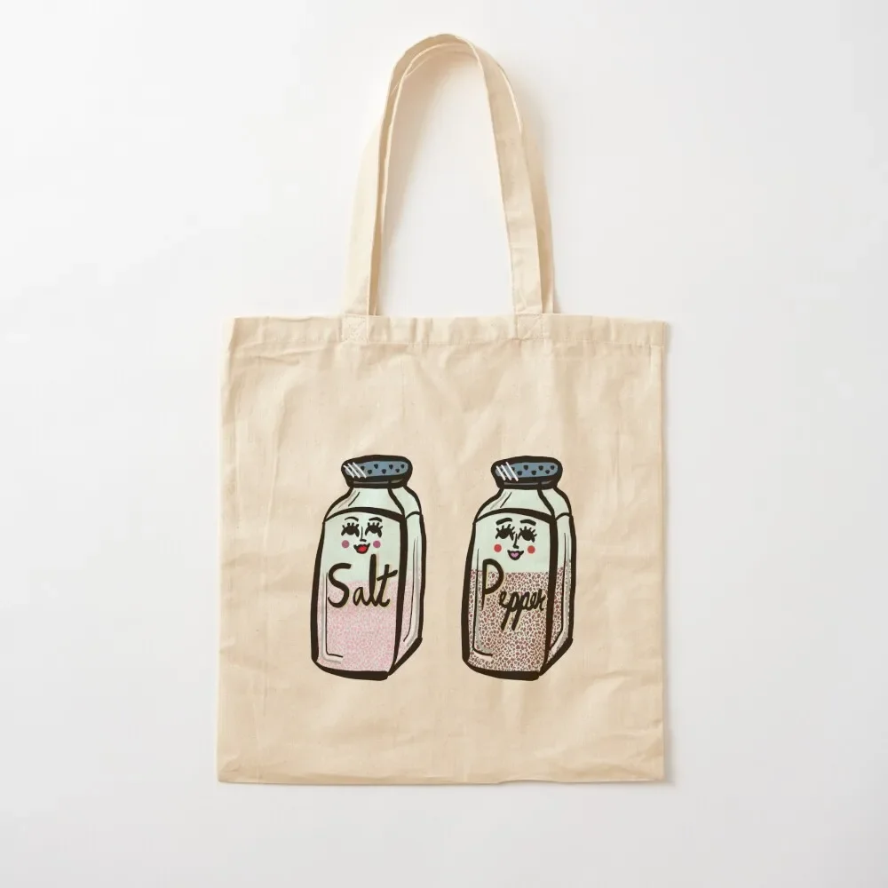 Salt and Pepper Tote Bag shopper bag women canvas Women bags canvas shopping bag