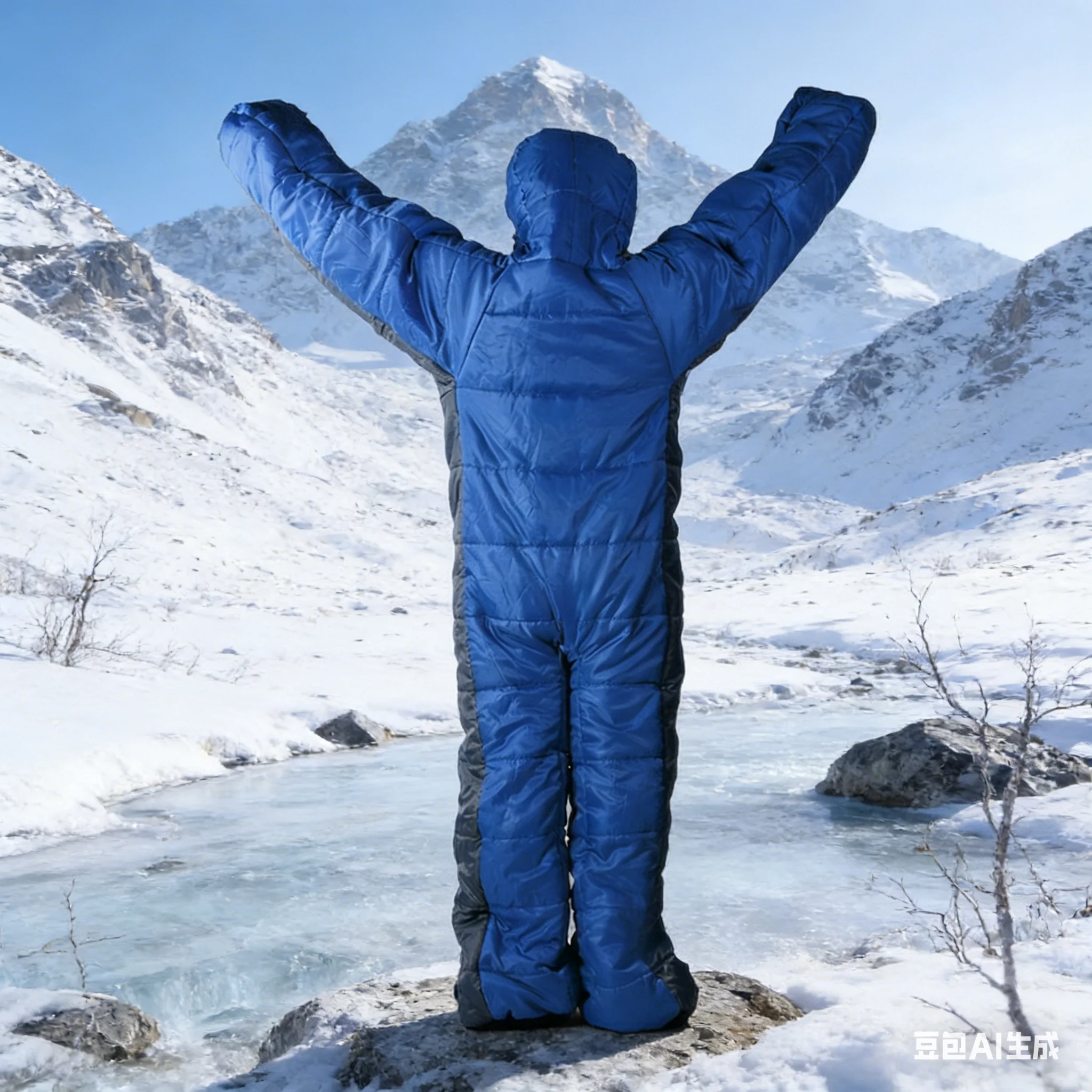 

Ultra-light Humanoid Design Sleeping Bag Keep Warm Full Body Wearable Mummy Sleeping Bag For Winter Camping Accessories