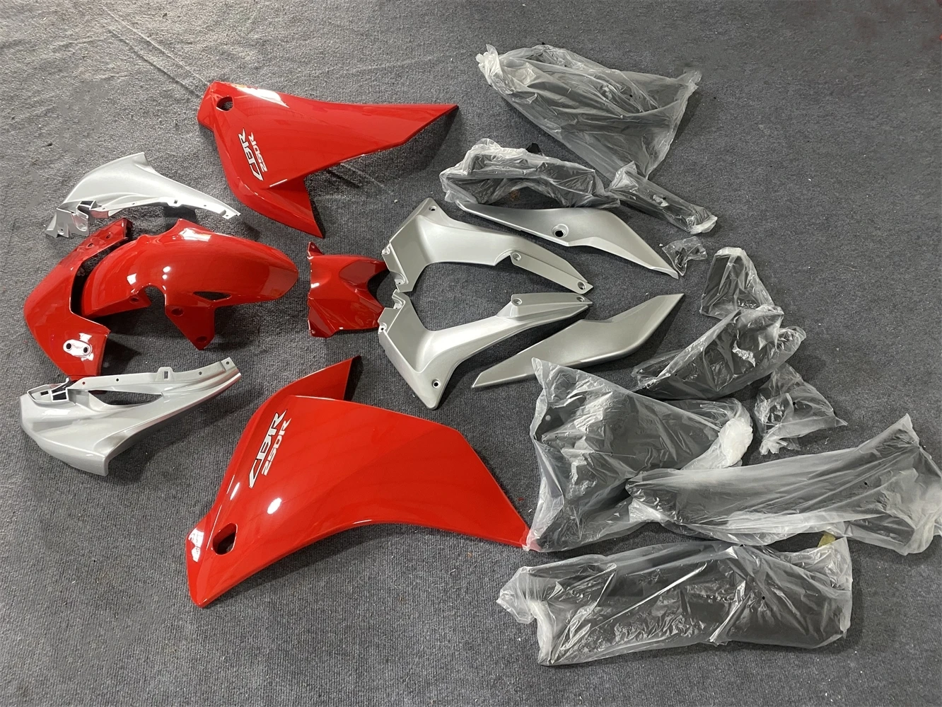 Motorcycle Fairing set for CBR250R 2011 2012 2013 2014 CBR250 11 12 13 14 years Body fairing Red silver motorcycle housing