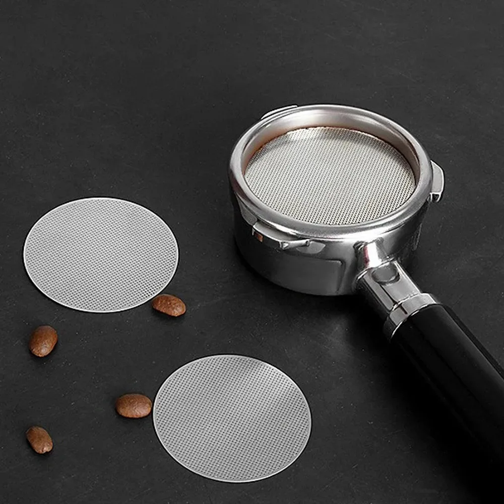 1pc 51mm 53.5mm 58.5mm Espresso Puck Screen, Stainless Steel Reusable Coffee Filter Mesh, Espresso Machine Accessories